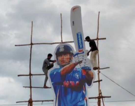 MS Dhoni honoured with 41-feet cut-out ahead of 41st birthday by fans