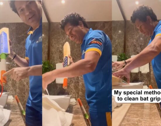 Sachin Tendulkar shares video of his special method to clean bat grip, criticized for wasting water