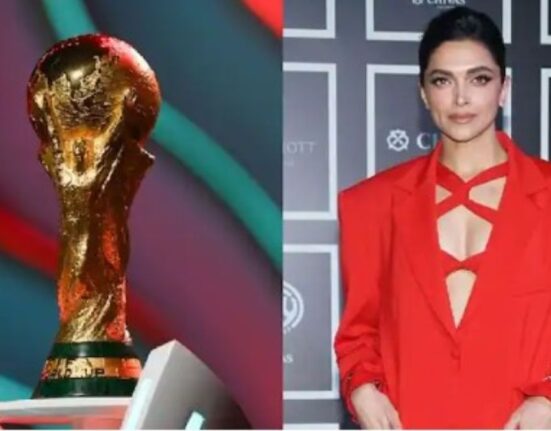 Deepika Padukone becomes the first global actor to unveil the FIFA World Cup trophy